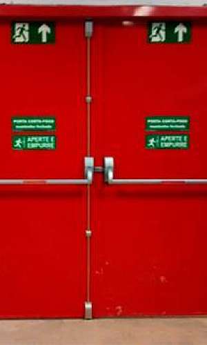 Porta corta fogo folha dupla Porta corta fogo folha dupla